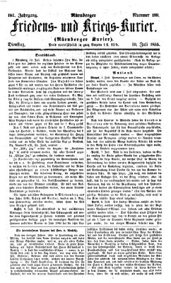 Nürnberger Friedens- und Kriegs-Kurier Dienstag 10. Juli 1855