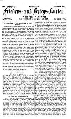 Nürnberger Friedens- und Kriegs-Kurier Thursday 26. July 1855