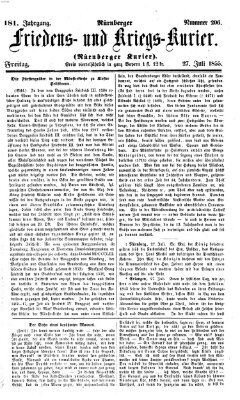 Nürnberger Friedens- und Kriegs-Kurier Freitag 27. Juli 1855