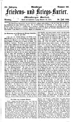 Nürnberger Friedens- und Kriegs-Kurier Montag 30. Juli 1855