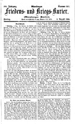 Nürnberger Friedens- und Kriegs-Kurier Freitag 3. August 1855