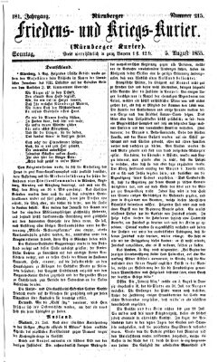 Nürnberger Friedens- und Kriegs-Kurier Sonntag 5. August 1855