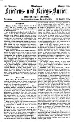 Nürnberger Friedens- und Kriegs-Kurier Sonntag 12. August 1855