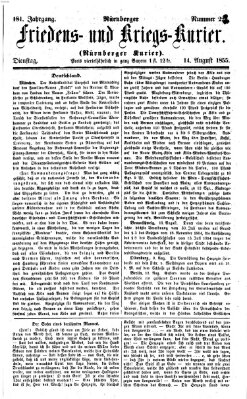 Nürnberger Friedens- und Kriegs-Kurier Dienstag 14. August 1855