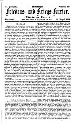 Nürnberger Friedens- und Kriegs-Kurier Samstag 18. August 1855