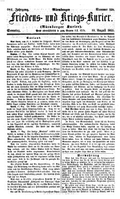 Nürnberger Friedens- und Kriegs-Kurier Sonntag 19. August 1855