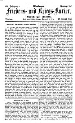 Nürnberger Friedens- und Kriegs-Kurier Montag 27. August 1855