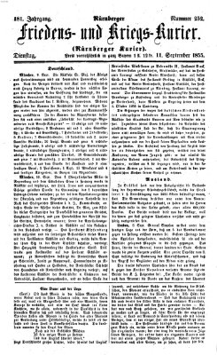 Nürnberger Friedens- und Kriegs-Kurier Dienstag 11. September 1855