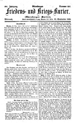 Nürnberger Friedens- und Kriegs-Kurier Mittwoch 12. September 1855