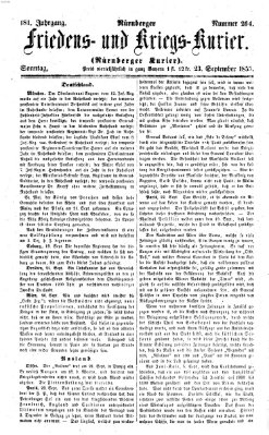 Nürnberger Friedens- und Kriegs-Kurier Sonntag 23. September 1855