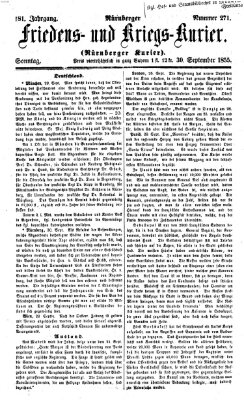 Nürnberger Friedens- und Kriegs-Kurier Sonntag 30. September 1855