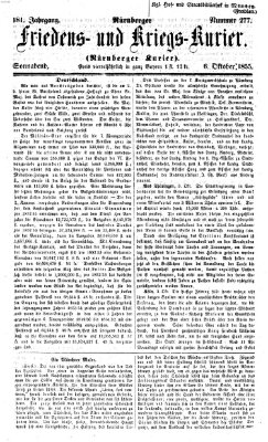 Nürnberger Friedens- und Kriegs-Kurier Samstag 6. Oktober 1855