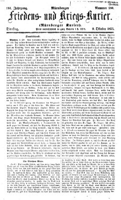 Nürnberger Friedens- und Kriegs-Kurier Dienstag 9. Oktober 1855