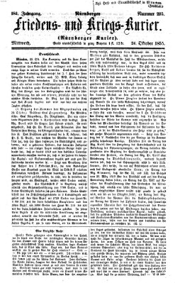 Nürnberger Friedens- und Kriegs-Kurier Mittwoch 24. Oktober 1855