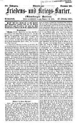 Nürnberger Friedens- und Kriegs-Kurier Samstag 27. Oktober 1855