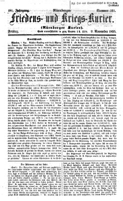 Nürnberger Friedens- und Kriegs-Kurier Freitag 9. November 1855