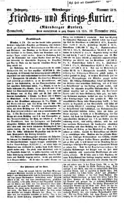 Nürnberger Friedens- und Kriegs-Kurier Samstag 10. November 1855