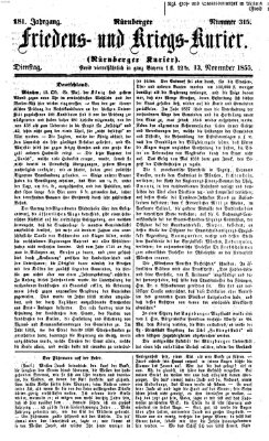 Nürnberger Friedens- und Kriegs-Kurier Dienstag 13. November 1855