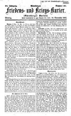 Nürnberger Friedens- und Kriegs-Kurier Montag 19. November 1855