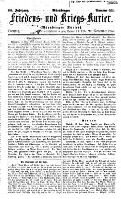 Nürnberger Friedens- und Kriegs-Kurier Dienstag 20. November 1855