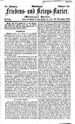 Nürnberger Friedens- und Kriegs-Kurier Freitag 30. November 1855