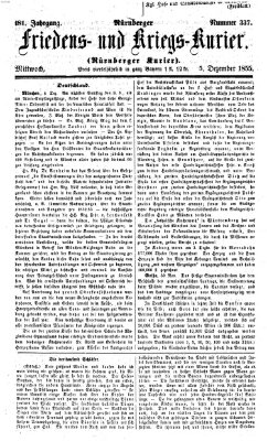 Nürnberger Friedens- und Kriegs-Kurier Mittwoch 5. Dezember 1855