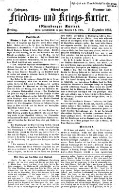 Nürnberger Friedens- und Kriegs-Kurier Freitag 7. Dezember 1855