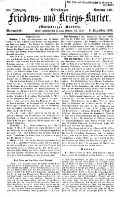 Nürnberger Friedens- und Kriegs-Kurier Samstag 8. Dezember 1855