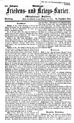 Nürnberger Friedens- und Kriegs-Kurier Sonntag 16. Dezember 1855