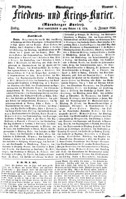 Nürnberger Friedens- und Kriegs-Kurier Freitag 4. Januar 1856