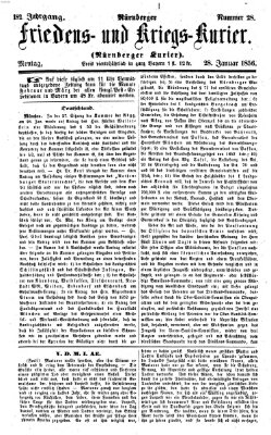 Nürnberger Friedens- und Kriegs-Kurier Montag 28. Januar 1856