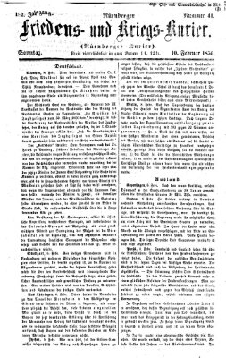 Nürnberger Friedens- und Kriegs-Kurier Sonntag 10. Februar 1856