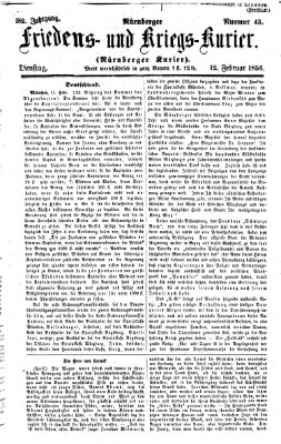 Nürnberger Friedens- und Kriegs-Kurier Dienstag 12. Februar 1856