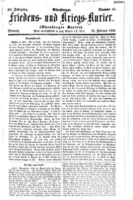 Nürnberger Friedens- und Kriegs-Kurier Mittwoch 13. Februar 1856