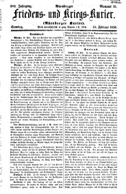 Nürnberger Friedens- und Kriegs-Kurier Sonntag 24. Februar 1856