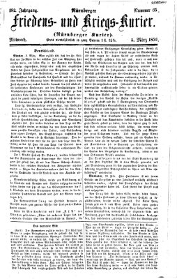 Nürnberger Friedens- und Kriegs-Kurier Mittwoch 5. März 1856