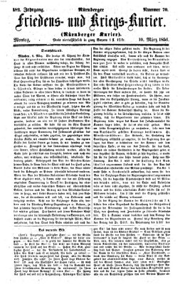 Nürnberger Friedens- und Kriegs-Kurier Montag 10. März 1856