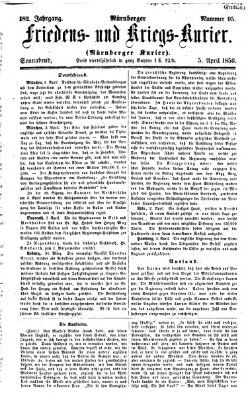 Nürnberger Friedens- und Kriegs-Kurier Samstag 5. April 1856