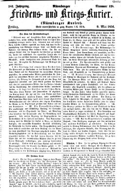 Nürnberger Friedens- und Kriegs-Kurier Freitag 9. Mai 1856