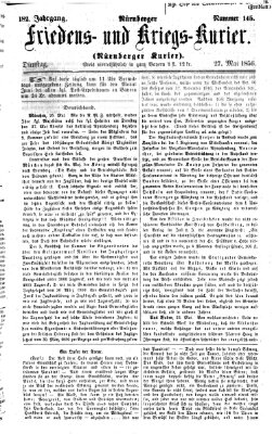 Nürnberger Friedens- und Kriegs-Kurier Dienstag 27. Mai 1856