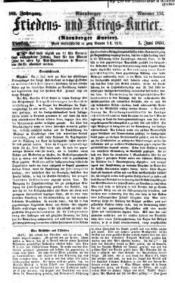 Nürnberger Friedens- und Kriegs-Kurier Dienstag 3. Juni 1856