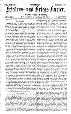 Nürnberger Friedens- und Kriegs-Kurier Samstag 7. Juni 1856