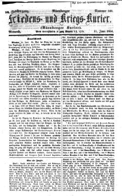 Nürnberger Friedens- und Kriegs-Kurier Mittwoch 11. Juni 1856