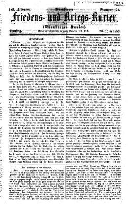 Nürnberger Friedens- und Kriegs-Kurier Dienstag 24. Juni 1856