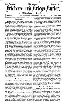 Nürnberger Friedens- und Kriegs-Kurier Sonntag 29. Juni 1856