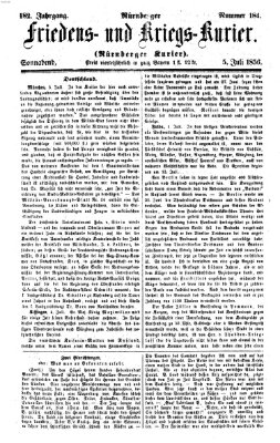 Nürnberger Friedens- und Kriegs-Kurier Samstag 5. Juli 1856