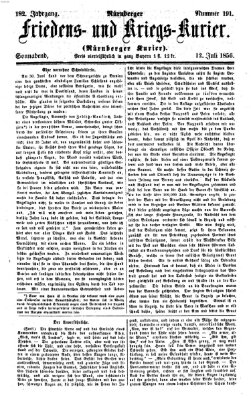 Nürnberger Friedens- und Kriegs-Kurier Samstag 12. Juli 1856