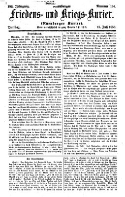 Nürnberger Friedens- und Kriegs-Kurier Dienstag 15. Juli 1856