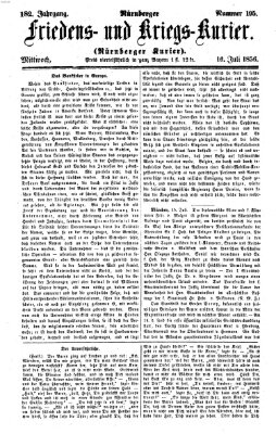 Nürnberger Friedens- und Kriegs-Kurier Mittwoch 16. Juli 1856