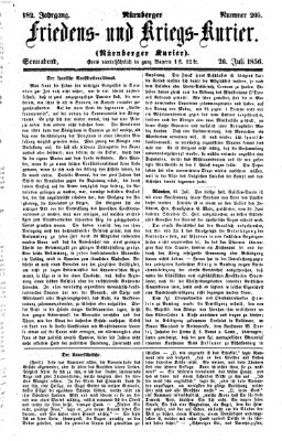 Nürnberger Friedens- und Kriegs-Kurier Samstag 26. Juli 1856